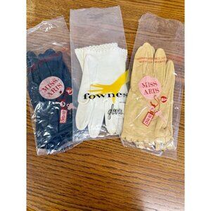 Vtg‎ Miss Aris And Fownes Leather Gloves 1960’s Luxury SZ 6 1/2 Original Bag